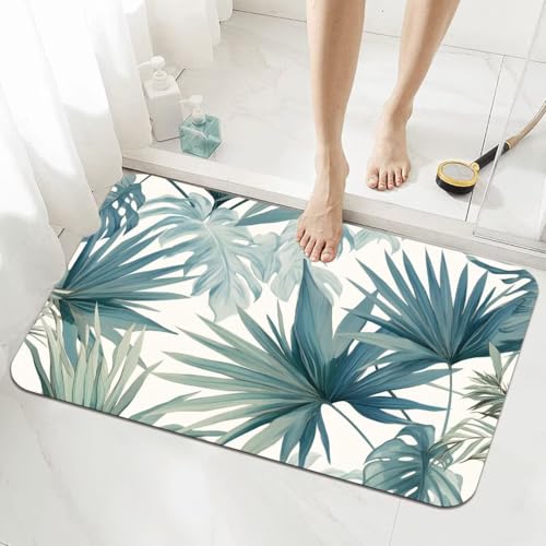Badezimmerteppich Groß Schnelltrocknend Badteppich 140x200cm Rutschfester Badematte Plants Absorbierender Duschvorleger Waschbar Badvorleger Dünn Bath Bathroom Mat Fußmatten Toilette Badewanne 5-858 Badezimmerteppich Groß Schnelltrocknend Badteppich 140x200cm Rutschfester Badematte Plants Absorbierender Duschvorleger Waschbar Badvorleger Dünn Bath Bathroom Mat Fußmatten Toilette Badewanne 5-858 von Generisch