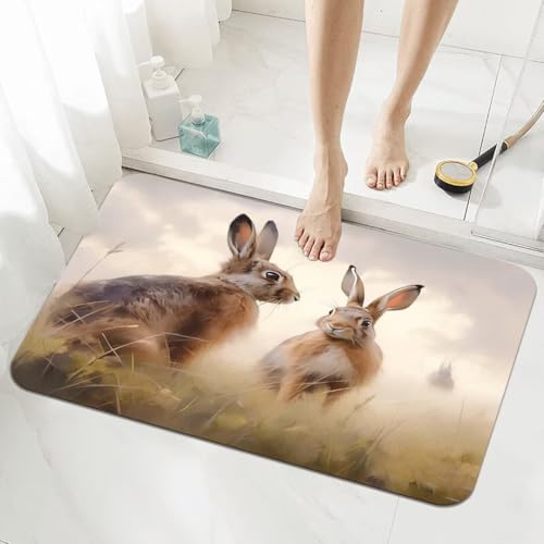 Badezimmerteppich Groß Schnelltrocknend Badteppich 140x200cm Rutschfester Badematte Rabbit Absorbierender Duschvorleger Waschbar Badvorleger Dünn Bath Bathroom Mat Fußmatten Toilette Badewanne 5-902 Badezimmerteppich Groß Schnelltrocknend Badteppich 140x200cm Rutschfester Badematte Rabbit Absorbierender Duschvorleger Waschbar Badvorleger Dünn Bath Bathroom Mat Fußmatten Toilette Badewanne 5-902 von Generisch