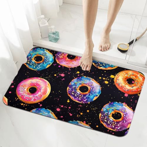 Badezimmerteppich Groß Schnelltrocknend Badteppich 140x200cm Rutschfester Badematte Round Absorbierender Duschvorleger Waschbar Badvorleger Dünn Bath Bathroom Mat Fußmatten Toilette Badewanne 5-970 von Generisch