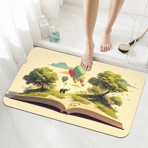 Badezimmerteppich Groß Schnelltrocknend Badteppich 160x230cm Rutschfester Badematte Book Absorbierender Duschvorleger Waschbar Badvorleger Dünn Bath Bathroom Mat Fußmatten Toilette Badewanne 5-128 Badezimmerteppich Groß Schnelltrocknend Badteppich 160x230cm Rutschfester Badematte Book Absorbierender Duschvorleger Waschbar Badvorleger Dünn Bath Bathroom Mat Fußmatten Toilette Badewanne 5-128 von Generisch