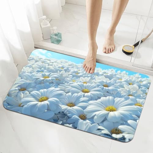 Badezimmerteppich Groß Schnelltrocknend Badteppich 160x230cm Rutschfester Badematte Daisy Absorbierender Duschvorleger Waschbar Badvorleger Dünn Bath Bathroom Mat Fußmatten Toilette Badewanne 5-330 Badezimmerteppich Groß Schnelltrocknend Badteppich 160x230cm Rutschfester Badematte Daisy Absorbierender Duschvorleger Waschbar Badvorleger Dünn Bath Bathroom Mat Fußmatten Toilette Badewanne 5-330 von Generisch