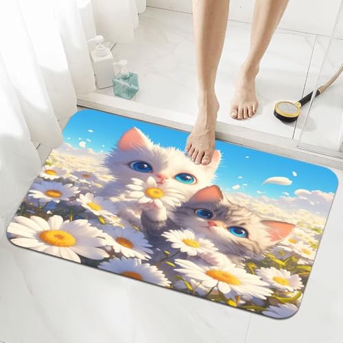 Badezimmerteppich Groß Schnelltrocknend Badteppich 160x230cm Rutschfester Badematte Daisy Absorbierender Duschvorleger Waschbar Badvorleger Dünn Bath Bathroom Mat Fußmatten Toilette Badewanne 5-338 Badezimmerteppich Groß Schnelltrocknend Badteppich 160x230cm Rutschfester Badematte Daisy Absorbierender Duschvorleger Waschbar Badvorleger Dünn Bath Bathroom Mat Fußmatten Toilette Badewanne 5-338 von Generisch