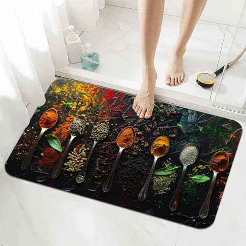 Badezimmerteppich Groß Schnelltrocknend Badteppich 160x230cm Rutschfester Badematte Dark Absorbierender Duschvorleger Waschbar Badvorleger Dünn Bath Bathroom Mat Fußmatten Toilette Badewanne 5-356 von Generisch