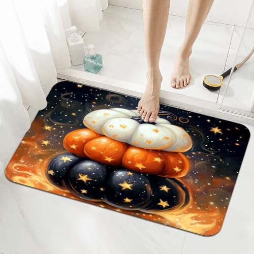 Badezimmerteppich Groß Schnelltrocknend Badteppich 70x140cm Rutschfester Badematte Pumpkin Absorbierender Duschvorleger Waschbar Badvorleger Dünn Bath Bathroom Mat Fußmatten Toilette Badewanne 5-876 Badezimmerteppich Groß Schnelltrocknend Badteppich 70x140cm Rutschfester Badematte Pumpkin Absorbierender Duschvorleger Waschbar Badvorleger Dünn Bath Bathroom Mat Fußmatten Toilette Badewanne 5-876 von Generisch