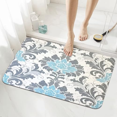 Badezimmerteppich Kleine Schnelltrocknend Badteppich 50x80cm Rutschfester Badematte Oriental Absorbierender Duschvorleger Waschbar Badvorleger Dünn Bath Bathroom Mat Fußmatten Toilette Badewanne 5-750 Badezimmerteppich Kleine Schnelltrocknend Badteppich 50x80cm Rutschfester Badematte Oriental Absorbierender Duschvorleger Waschbar Badvorleger Dünn Bath Bathroom Mat Fußmatten Toilette Badewanne 5-750 von Generisch