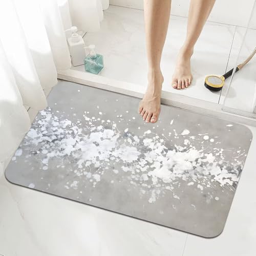 Badezimmerteppich Kleine Schnelltrocknend Badteppich 60x90cm Rutschfester Badematte Grey Absorbierender Duschvorleger Waschbar Badvorleger Dünn Bath Bathroom Mat Fußmatten Toilette Badewanne 5-532 Badezimmerteppich Kleine Schnelltrocknend Badteppich 60x90cm Rutschfester Badematte Grey Absorbierender Duschvorleger Waschbar Badvorleger Dünn Bath Bathroom Mat Fußmatten Toilette Badewanne 5-532 von Generisch