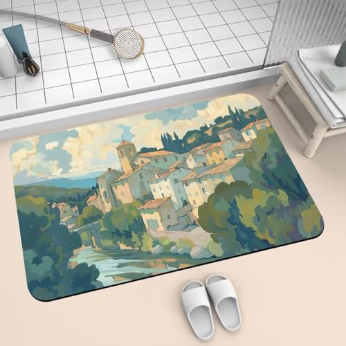 Badezimmerteppich groß Badteppich 100x160cm Badematte Badvorleger Rutschfester Waschbar Badezimmer Teppiche, Badematten Super Absorbierender Bath Mat, Dünn Teppich Schnelltrocknend Scenery 2-332 Badezimmerteppich groß Badteppich 100x160cm Badematte Badvorleger Rutschfester Waschbar Badezimmer Teppiche, Badematten Super Absorbierender Bath Mat, Dünn Teppich Schnelltrocknend Scenery 2-332 von Generisch