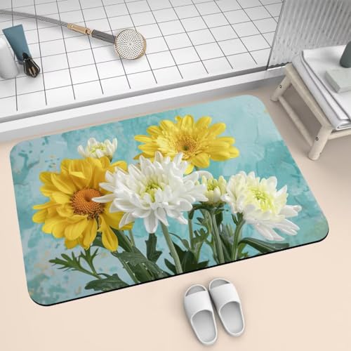 Badezimmerteppich groß Badteppich 120x170cm Badematte Badvorleger Rutschfester Waschbar Badezimmer Teppiche, Badematten Super Absorbierender Bathroom Bath Mat, Dünn Teppich Schnelltrocknend Gelb 2-68 Badezimmerteppich groß Badteppich 120x170cm Badematte Badvorleger Rutschfester Waschbar Badezimmer Teppiche, Badematten Super Absorbierender Bathroom Bath Mat, Dünn Teppich Schnelltrocknend Gelb 2-68 von Generisch