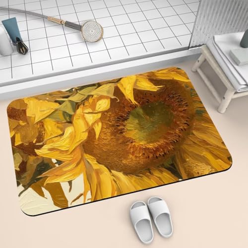 Badezimmerteppich groß Badteppich 140x200cm Badematte Badvorleger Rutschfester Waschbar Badezimmer Teppiche, Badematten Super Absorbierender Bath Mat, Dünn Teppich Schnelltrocknend Classic 2-521 von Generisch