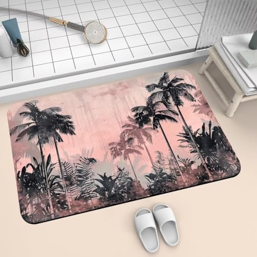 Badezimmerteppich groß Badteppich 160x230cm Badematte Badvorleger Rutschfester Waschbar Badezimmer Teppiche, Badematten Super Absorbierender Bath Mat, Dünn Teppich Schnelltrocknend Scenery 2-476 von Generisch