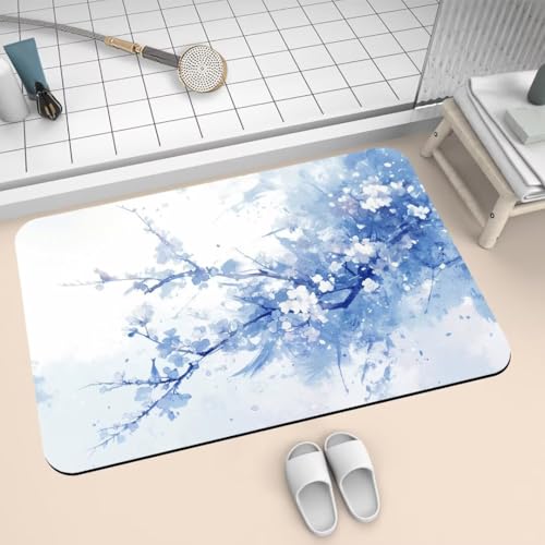 Badezimmerteppich groß Badteppich 70x120cm Badematte Badvorleger Rutschfester Waschbar Badezimmer Teppiche, Badematten Super Absorbierender Bath Mat, Dünn Teppich Schnelltrocknend Beauty 2-563 Badezimmerteppich groß Badteppich 70x120cm Badematte Badvorleger Rutschfester Waschbar Badezimmer Teppiche, Badematten Super Absorbierender Bath Mat, Dünn Teppich Schnelltrocknend Beauty 2-563 von Generisch