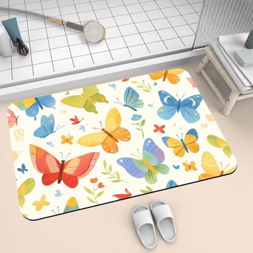 Badezimmerteppich groß Badteppich 90x150cm Badematte Badvorleger Rutschfester Waschbar Badezimmer Teppiche, Badematten Super Absorbierender Bath Mat, Dünn Teppich Schnelltrocknend Colorful 2-581 Badezimmerteppich groß Badteppich 90x150cm Badematte Badvorleger Rutschfester Waschbar Badezimmer Teppiche, Badematten Super Absorbierender Bath Mat, Dünn Teppich Schnelltrocknend Colorful 2-581 von Generisch