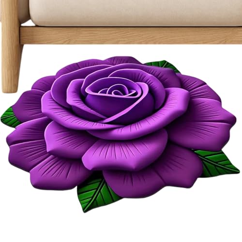 Badezimmerteppiche - Blumen Design Badezimmerteppich,Weiche Saugfähige Teppiche Als Für Küche Waschtisch Wanne Flur Wohnbereich von Generisch