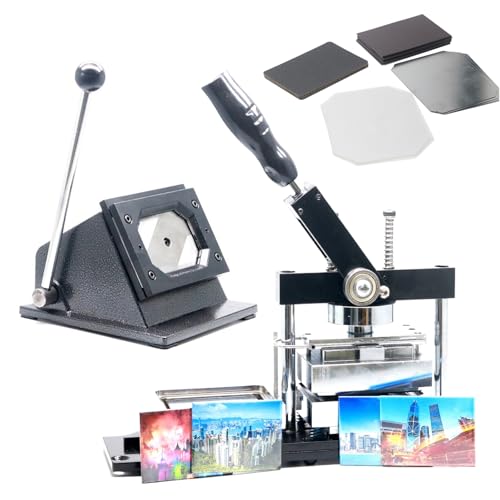 Badge Maker Maschine mit verstellbarem Rechteckschneider, DIY Button Making Kit mit Teilen für Sportveranstaltungen und Kampagnen Badge Maker Maschine mit verstellbarem Rechteckschneider, DIY Button Making Kit mit Teilen für Sportveranstaltungen und Kampagnen von Generisch