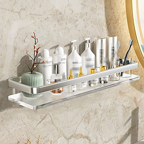 Badregal ohne Bohren – Schwebender Duschablage, transparentes Acryl, Wandregale mit Handtuchhalter, multifunktionale Küchenaufbewahrung, Gold, 40 cm, 2 Schichten Badregal ohne Bohren – Schwebender Duschablage, transparentes Acryl, Wandregale mit Handtuchhalter, multifunktionale Küchenaufbewahrung, Gold, 40 cm, 2 Schichten von Generisch