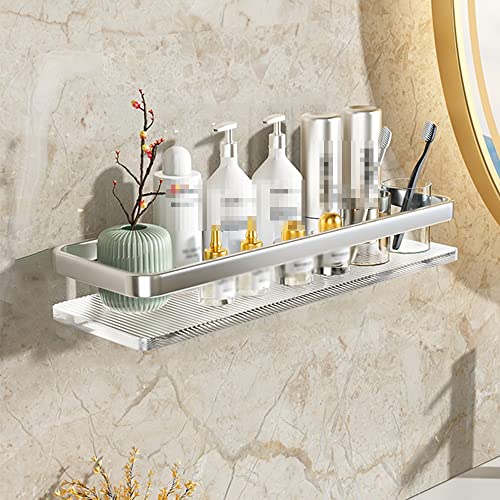 Badregal ohne Bohren – Schwebender Duschablage, transparentes Acryl, Wandregale mit Handtuchhalter, multifunktionale Küchenaufbewahrung, Gold, 40 cm, 2 Schichten Badregal ohne Bohren – Schwebender Duschablage, transparentes Acryl, Wandregale mit Handtuchhalter, multifunktionale Küchenaufbewahrung, Gold, 40 cm, 2 Schichten von Generisch