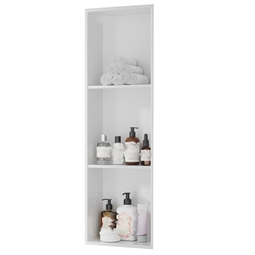 Badregale aus Edelstahl, integrierte Aufbewahrung für Toilettenartikel & Kosmetik, Wandschränke, TV-Ständer, Trennwände, Weiß, Größe:28 x 9 cm, platzsparende Lösung Badregale aus Edelstahl, integrierte Aufbewahrung für Toilettenartikel & Kosmetik, Wandschränke, TV-Ständer, Trennwände, Weiß, Größe:28 x 9 cm, platzsparende Lösung von Generisch