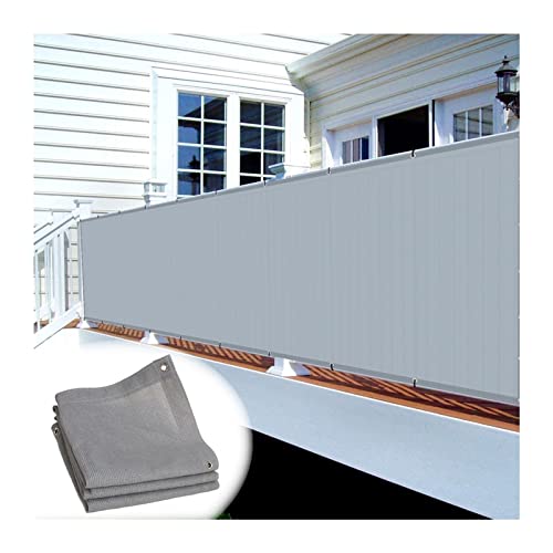 Balkon HDPE UV-Schutz Stoff Sonnenschutz Outdoor Abdeckung für Terrasse, Pool, Geländer - Grau, 2x3M, wetterbeständig, langlebige Zaunblende von Generisch