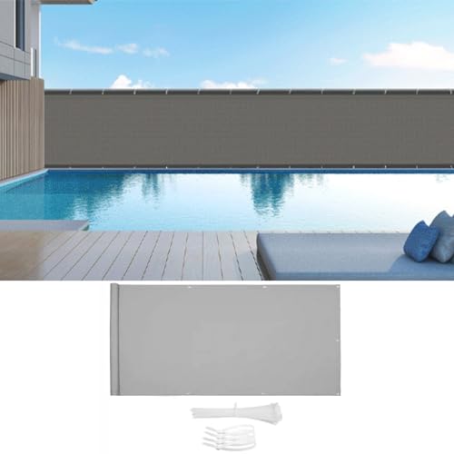 Balkon-Sichtschutzabdeckung, wasserdichtes Oxford-Tuch Veranda-Zaun mit Kabelbindern für Deck Garten Pool Geländer Balkon-Sichtschutzabdeckung, wasserdichtes Oxford-Tuch Veranda-Zaun mit Kabelbindern für Deck Garten Pool Geländer von Generisch