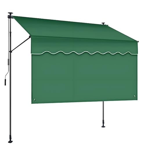 Balkon Sonnenschutz Markise ohne Bohren UV-Beständig & Wasserabweisend Sichtschutz Vorhang Einfache Installation Klemmmarkise mit Kurbel für Terrasse Garten und Geschäft Balkon Sonnenschutz Markise ohne Bohren UV-Beständig & Wasserabweisend Sichtschutz Vorhang Einfache Installation Klemmmarkise mit Kurbel für Terrasse Garten und Geschäft von Generisch