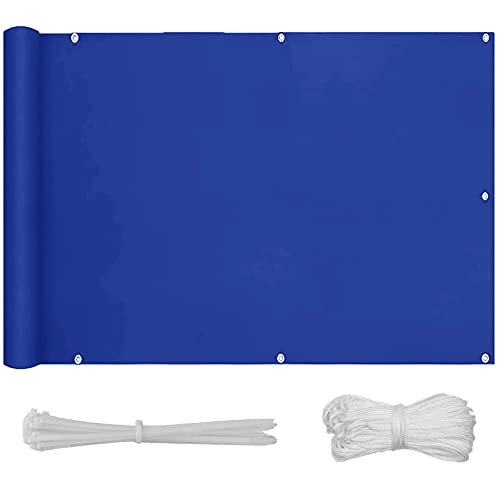 Balkonabdeckung Transparent Windschutz Outdoor für Decks, Pergolen und Terrasse Wetterbeständig und Stylisch, 0,7 x 10 m von Generisch