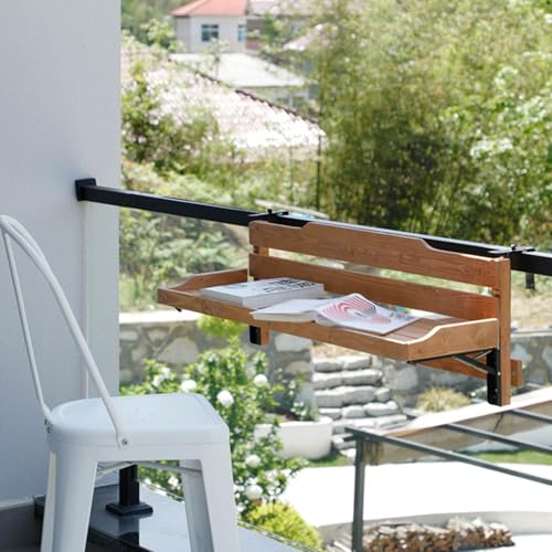 Balkontisch Mit Hängetisch Für Terrassengeländer,wetterfester Wandmontierter Klappbarer Beistelltisch,schwebender Wandschreibtisch Für Kleine Räumeverstellbarer Balkon-stehtisch Für Den Außenbereich Balkontisch Mit Hängetisch Für Terrassengeländer,wetterfester Wandmontierter Klappbarer Beistelltisch,schwebender Wandschreibtisch Für Kleine Räumeverstellbarer Balkon-stehtisch Für Den Außenbereich von Generisch