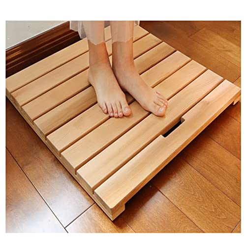 Bambus-Duschwanne, Badematte, moderne Latten-Fußmatte für Badezimmer, Spa, Sauna, anpassbares Design, 30 x 30 cm von Generisch