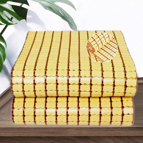 Bambus-Isomatte, faltbare doppelseitige Matratzenauflage, rutschfeste Oberfläche für bequemes Schlafen im Bett von Generisch