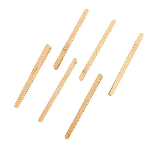 Bambus-Toasterzange, 17,8 cm, wiederverwendbar, aus Holz, natürliche Toasterzange für Obst, Brot, Gurken, Käse, Speck und Muffins Bambus-Toasterzange, 17,8 cm, wiederverwendbar, aus Holz, natürliche Toasterzange für Obst, Brot, Gurken, Käse, Speck und Muffins von Generisch