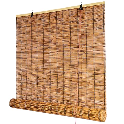 Bambusrollos - Rollos für Fenster Outdoor Schatten Sonnenschutz Atmungsaktiv für Innen/Außen 40B x 130H cm von Generisch