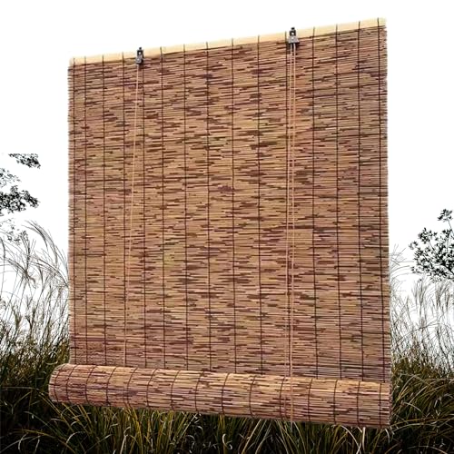 Bambusrollos für den Außenbereich, für Terrasse und Fenster, Lichtfilterung, Sichtschutz, Sonnenschutz, einfach zu installieren, Raffrollos für Bad und Küche Bambusrollos für den Außenbereich, für Terrasse und Fenster, Lichtfilterung, Sichtschutz, Sonnenschutz, einfach zu installieren, Raffrollos für Bad und Küche von Generisch