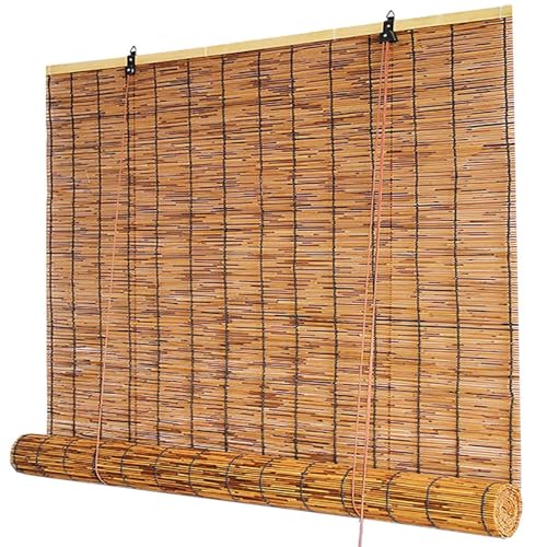 Bambusvorhang - Schilfrohrrollos, geeignet für Fenster und Terrassen, natürliche schwarze Linien, einfach zu installieren, Sonnenschutz und Belüftung im Freien, Bambusvorhang - Schilfrohrrollos, geeignet für Fenster und Terrassen, natürliche schwarze Linien, einfach zu installieren, Sonnenschutz und Belüftung im Freien, von Generisch