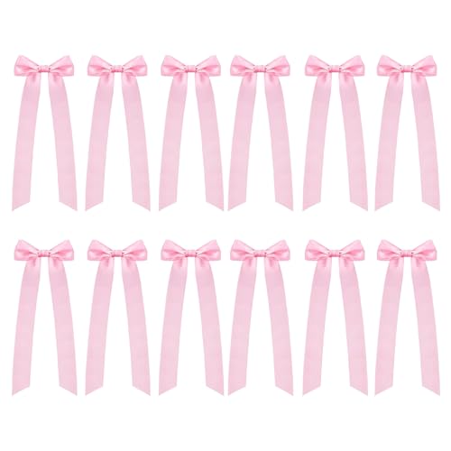 Bandschleifen, vorgebundene Schleifen, 12 Stück, selbstklebende Stoop | Topper Bowknot Bänder | Kerzenverpackung für Kerzenhalter | StripNod für Kerzengläser, Hochzeiten, Handwerk, handgefertigte von Generisch