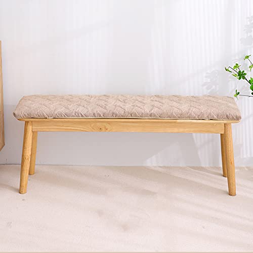 Bankauflage Braun rutschfest für den Innenbereich abnehmbar & waschbar perfekt für Esszimmerstühle Bay Holzsitze Terrasse - 140 x 40 x 5 cm von Generisch