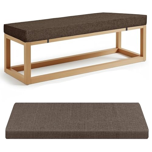 Bankkissen für den Außenbereich, 80 x 40 x 5 cm – 5 cm dick, abnehmbares und waschbares Leinen-Sitzkissen für Terrassenmöbel, Gartenbänke, Stühle, Innenbereich, Flur, Kaffeefarbe Bankkissen für den Außenbereich, 80 x 40 x 5 cm – 5 cm dick, abnehmbares und waschbares Leinen-Sitzkissen für Terrassenmöbel, Gartenbänke, Stühle, Innenbereich, Flur, Kaffeefarbe von Generisch