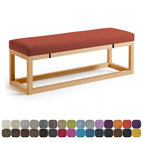 Bankkissen für drinnen und draußen, 160 x 40 x 7 cm, bequeme Terrassen-Pads für Gartensofa, Erkerfenster, Schaukelstühle mit elastischen Bändern, Farbe #15 von Generisch
