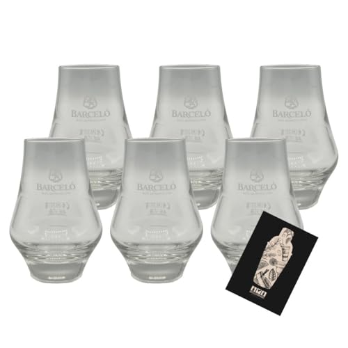 Barceló Rumglas Set 6 Gläser, geeicht auf 4 cl – 6 x Ron Dominicano Tasting-Gläser Barceló Rumglas Set 6 Gläser, geeicht auf 4 cl – 6 x Ron Dominicano Tasting-Gläser von Generisch