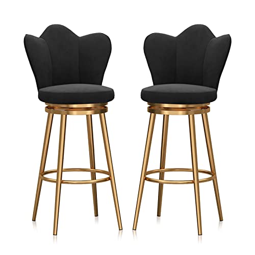 Barhocker 2er Set, 360° Drehstuhl Esszimmerstühle mit Metallbeinen, Moderne Thekenhöhe für Kücheninsel, Grün Barhocker 2er Set, 360° Drehstuhl Esszimmerstühle mit Metallbeinen, Moderne Thekenhöhe für Kücheninsel, Grün von Generisch