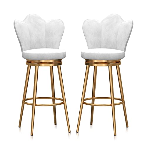 Barhocker 2er Set, 360° Drehstuhl Esszimmerstühle mit Metallbeinen, Moderne Thekenhöhe für Kücheninsel, Grün Barhocker 2er Set, 360° Drehstuhl Esszimmerstühle mit Metallbeinen, Moderne Thekenhöhe für Kücheninsel, Grün von Generisch