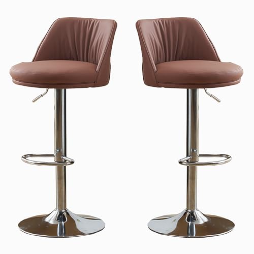 Barhocker 2er Set, Thekenhöhe Kunstleder Drehstühle Verstellbare Inselhocker für Esszimmer und Bar Barhocker 2er Set, Thekenhöhe Kunstleder Drehstühle Verstellbare Inselhocker für Esszimmer und Bar von Generisch