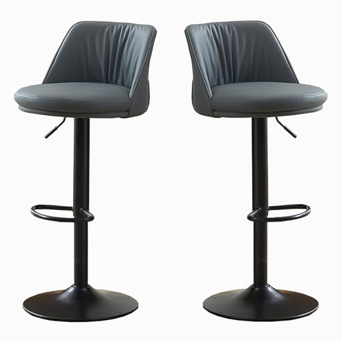 Barhocker 2er Set, Thekenhöhe Kunstleder Drehstühle Verstellbare Inselhocker für Esszimmer und Bar von Generisch