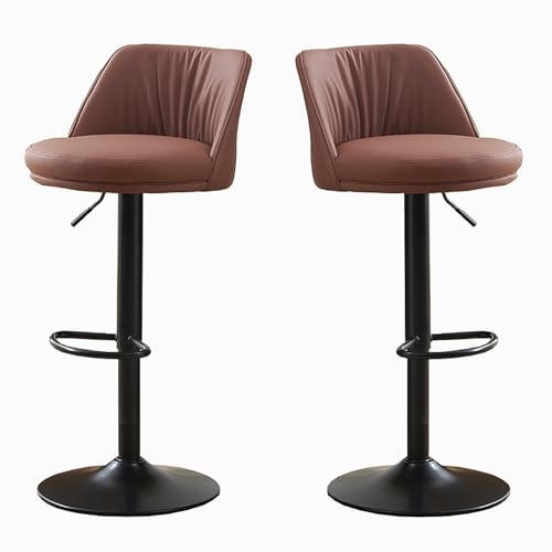 Barhocker 2er Set, Thekenhöhe Kunstleder Drehstühle Verstellbare Inselhocker für Esszimmer und Bar Barhocker 2er Set, Thekenhöhe Kunstleder Drehstühle Verstellbare Inselhocker für Esszimmer und Bar von Generisch