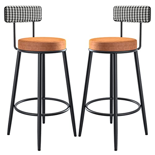 Barhocker 2er Set, hohe Küchenstühle mit Rückenlehne und Metallgestell, einfache Montage für Wohnzimmer und Partyraum, Sitzhöhe 70cm Barhocker 2er Set, hohe Küchenstühle mit Rückenlehne und Metallgestell, einfache Montage für Wohnzimmer und Partyraum, Sitzhöhe 70cm von Generisch