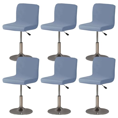 Barhocker-Bezug, 2er-Set, dehnbarer Spandex-Barhocker-Schonbezug mit elastischer Unterseite und Rückenlehne, weiß, für Restaurants von Generisch