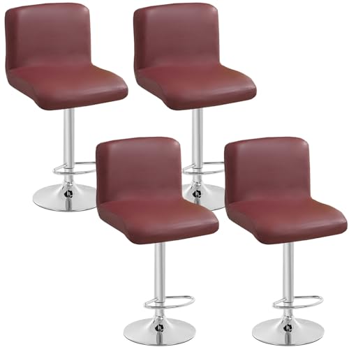 Barhocker Bezug 2er Set Kunstleder Barhocker Sitzbezug mit Rückenlehne Elastischer Unterseite Waschbar für Drehstuhl Esszimmerstuhl Weiß Barhocker Bezug 2er Set Kunstleder Barhocker Sitzbezug mit Rückenlehne Elastischer Unterseite Waschbar für Drehstuhl Esszimmerstuhl Weiß von Generisch