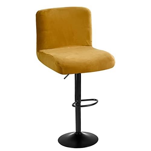 Barhocker-Bezug aus Samt, 6/4/2er-Set, dehnbar, Hochstuhlbezug mit quadratischer Rückenlehne, Industrie-Stil, Barhocker-Abdeckung, Hochstuhl-Schutz, A1 Stück von Generisch