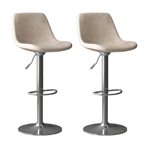 Barhocker Drehbar 2er Set, Höhenverstellbar Gepolstert Frühstück mit Rückenlehne und Fußstütze, Leder Modern Thekenhocker für Küche, Restaurants Barhocker Drehbar 2er Set, Höhenverstellbar Gepolstert Frühstück mit Rückenlehne und Fußstütze, Leder Modern Thekenhocker für Küche, Restaurants von Generisch