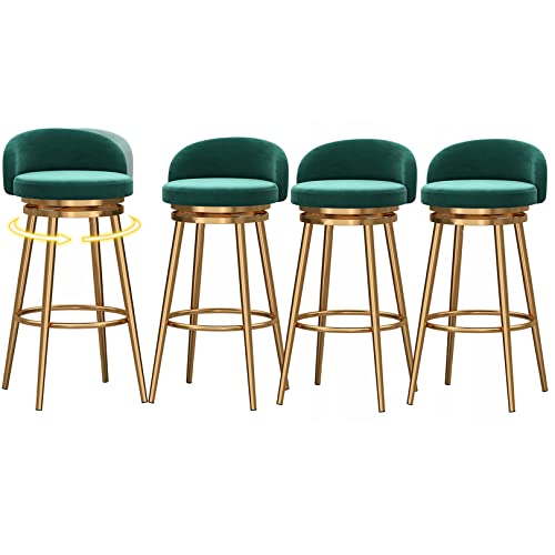Barhocker Set, Moderne Drehstühle mit niedriger Rückenlehne und Fußstütze, ideal für Hausbar und Esszimmer von Generisch