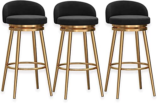 Barhocker-Set aus Samt – 360° drehbare gepolsterte Sitze für Kücheninsel und Heimtheke von Generisch