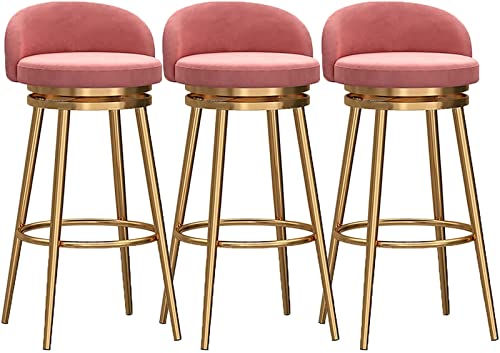 Barhocker-Set mit Rückenlehne und Fußstütze – Moderne Drehstühle für die Küche – erhältlich in Sets von 1 bis 4 Stück von Generisch